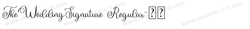 TheWeddingSignature Regular字体转换